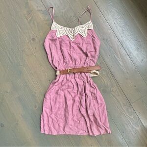 Vintage Wet Seal Pink Mini Dress w/ Belt